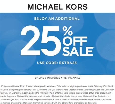 promotion code for michael kors online|michael kors promotional code.